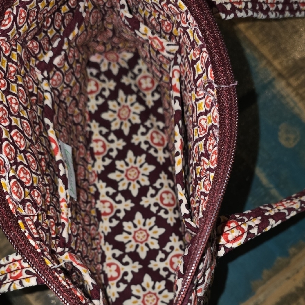 Vera Bradley Red and Pink Quilted Tote Bag - Picture 10 of 11